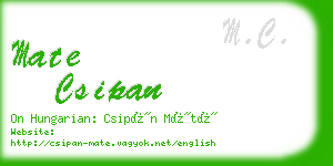 mate csipan business card